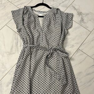 Like new Motherhood Maternity Elegant Black and White Polka Dot Dress size med